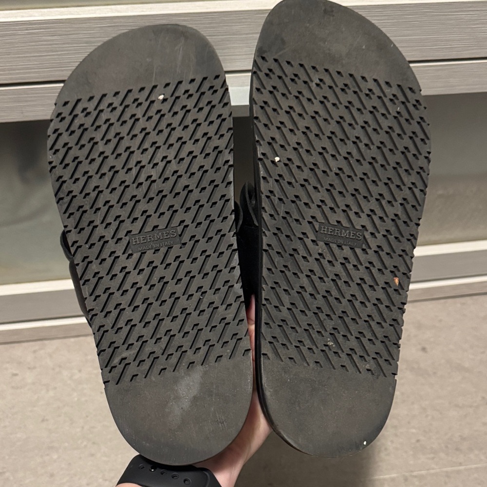 Hermes “extra” black leather sandals - Picture 5 of 8
